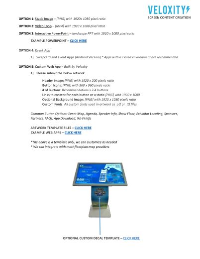 Cover of Veloxity - Horizontal Screen - Content Options